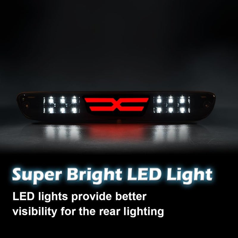 GPLUS LED 3rd Third Center High Mount X Stop Light Lamp Compatible with Chevy Colorado 2004-2012/Fit GMC Canyon 2006-2008 Isuzu I-Series Tail Brake Light 15286505 - Image 2